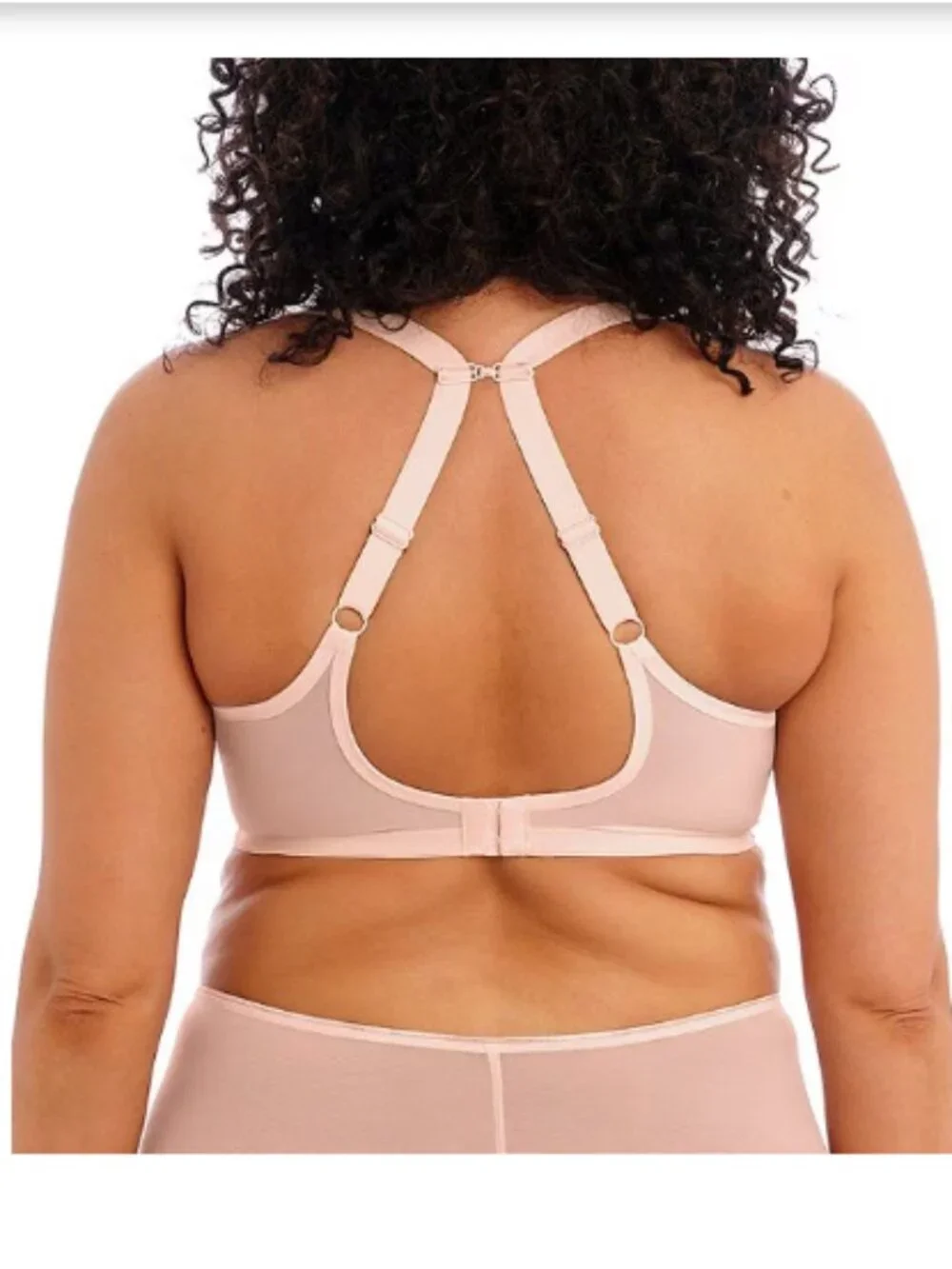 Sheer Embroidered Full-Coverage Bra in Blush Pink